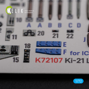 Décalcomanies 3D intérieures KELIK K72107 KI-21 pour maquette ICM au 1/72 – image 3