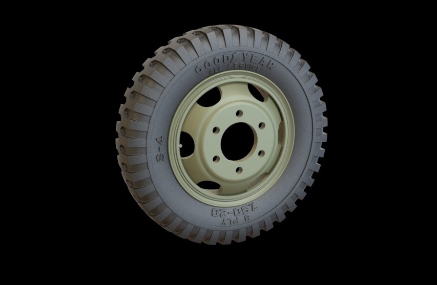 Panzer Art RE35-318 Studebacker road wheels set (Goodyear) 1/35 – immagine 2