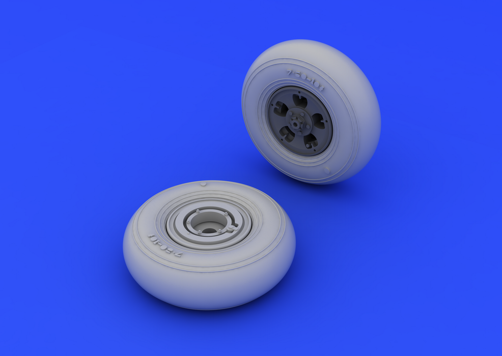 Eduard 648119 Spitfire wheels - 5 spoke, smooth tire 1/48 (EDUARD) – immagine 3