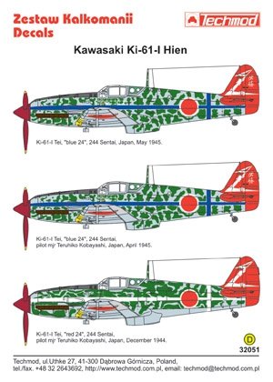 Techmod 32051 - Kawasaki Ki-61-I Hien 1/32 – zdjęcie 2