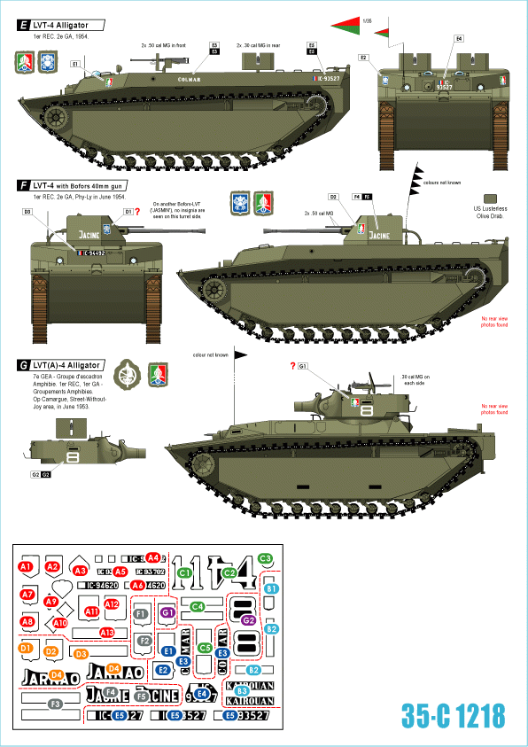 Star Decals 35-C1218 Indochine The Foreign Legion - Regiment Etranger Cavalerie 3 1/35 – immagine 2