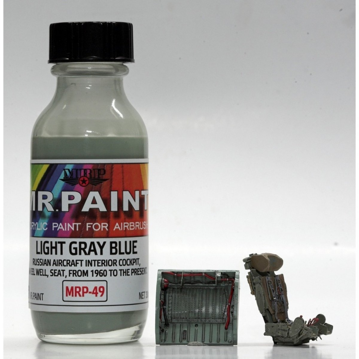 MR. Paint MRP-049 Light Gray Blue Russian aircraft cockpit 30ml – Bild 2