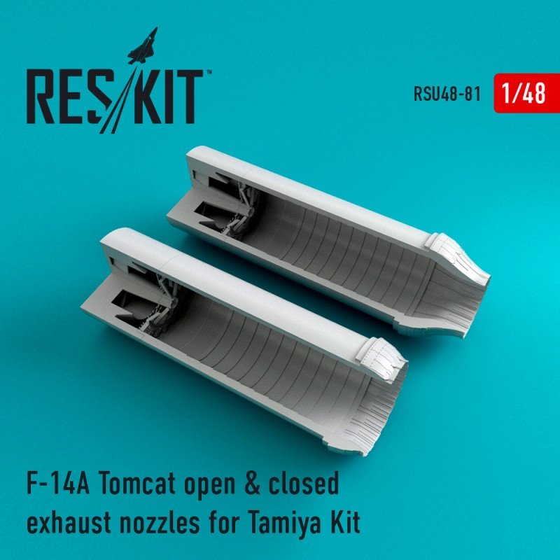 RESKIT RSU48-0081 F-14 A Tomcat open &amp;amp; closed exhaust nozzles for Tamiya kit 1/48