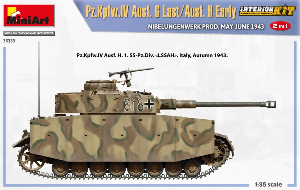 MiniArt 35333 Pz.Kpfw.IV Ausf. G Last/Ausf. H Early. NIBELUNGENWERK PROD. MAY-JUNE 1943. 2 IN 1 INTERIOR KIT 1/35 – Bild 17