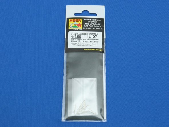 Aber 350L-07 Set of 12 pcs 127 mm universale barrels for U.S. Navy ships 1/350 – immagine 7