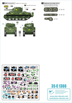 Star Decals 35-C1366 US PACIFIC WARS - IWO JIMA USMC Sherman tanks 1/35 – immagine 2