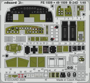 Eduard 491509 B-24D cockpit &amp;amp; engines HOBBY BOSS 1/48 – imagen 2