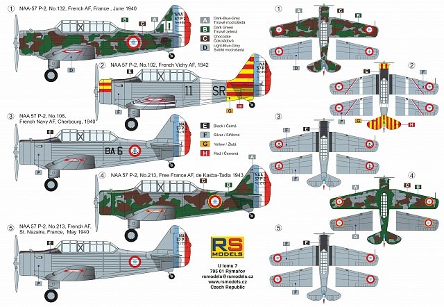 RS Models 92227 NAA-57 P-2 WWII French trainer 1/72 – Bild 2