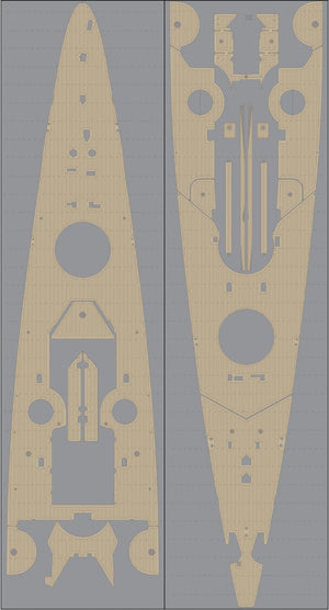Pontos 35012WD1 DKM Scharnhorst Wooden Deck set Type 1 1/350