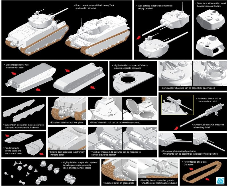 Dragon 6789 M6A1 Heavy Tank 1/35 – zdjęcie 2