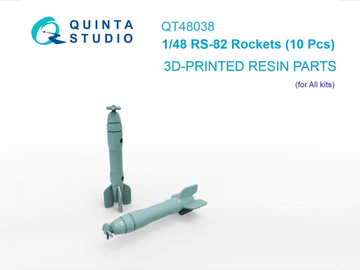 Quinta Studio QT48038 RS-82 Rockets (10 Pcs) (all kits) 1/48
