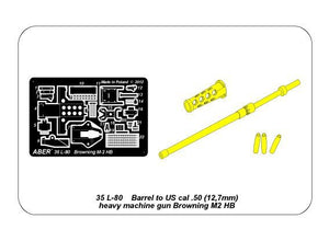 Aber 35L-080 Barrel for U.S heavy machine gun cal .50 Browning M2 HB 1/35 – Bild 8