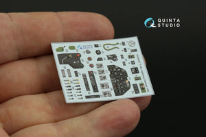 Quinta Studio QD48327 P-38J 3D-Printed &amp;amp; coloured Interior on decal paper (Tamiya) 1/48 – immagine 7