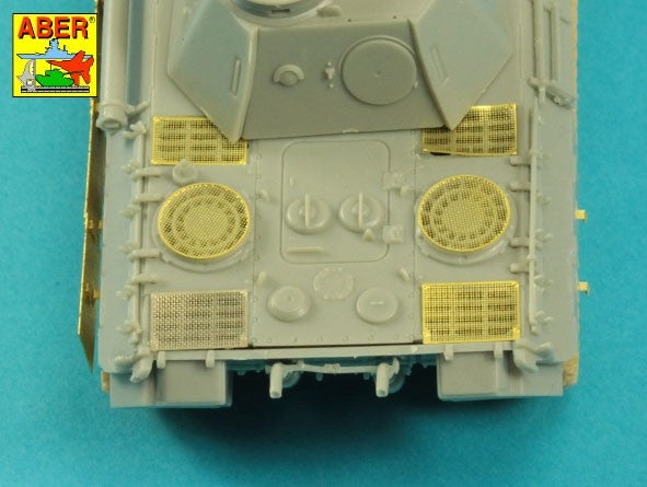 Aber 72A16 Siatki do niemieckiego czołgu Panther, Ausf.A/D / PzKpfw. V, Ausf.A/D, Panther - Grilles 1/72 – Bild 4