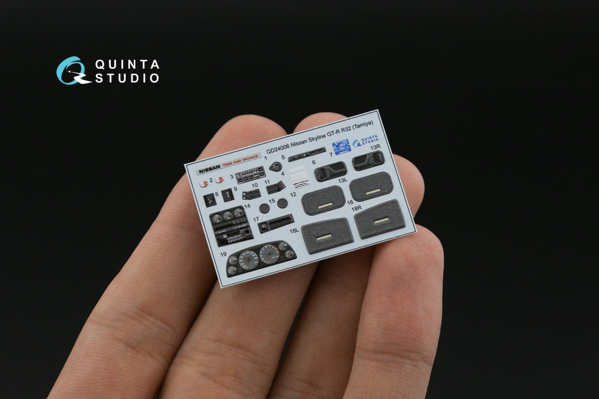 Quinta Studio QD24006 Nissan Skyline GT-R R32 3D-Printed &amp;amp; coloured Interior on decal paper (Tamiya) 1/24 – Bild 3