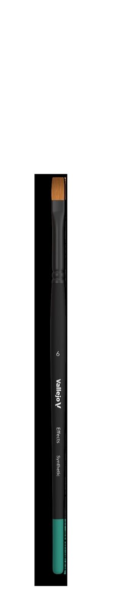 VALLEJO B04006 - Brush - Effects - Flat Rectangular Synthetic No. 6 – image 2