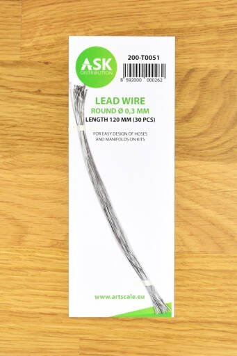 ASK T0051 Lead Wire Round Ø 0,3 mm x 120 mm (30 pcs)