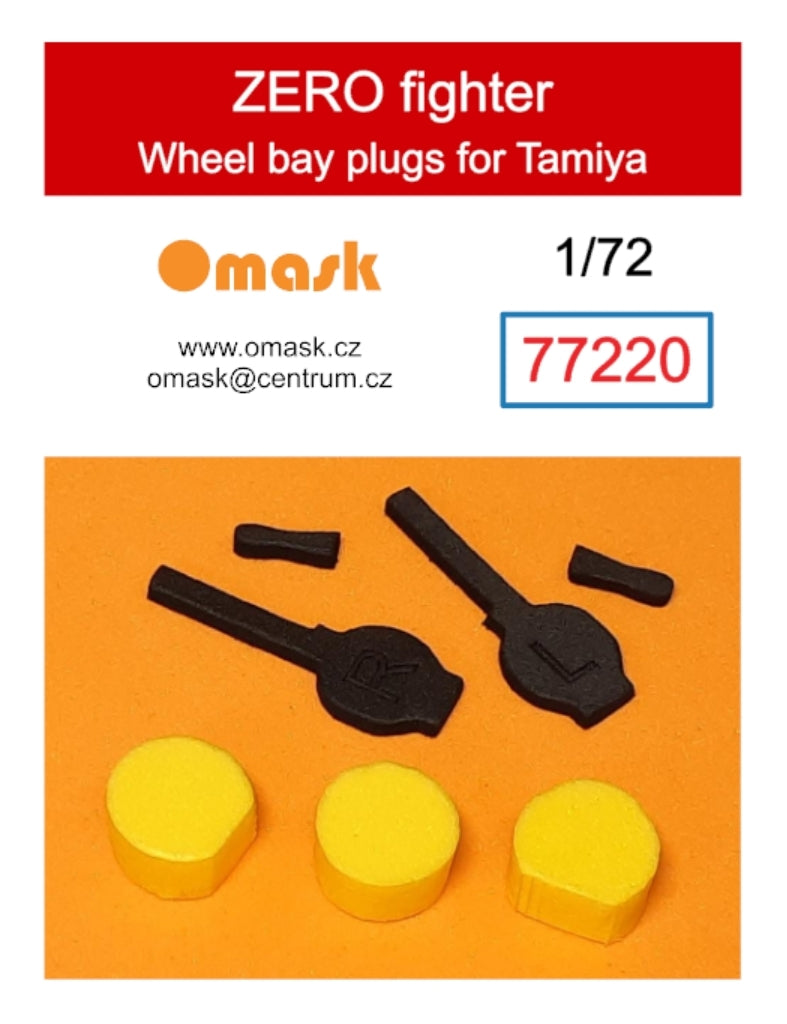 Omask 77220 Zero fighter wheel bay plugs (for Tamiya) 1/72