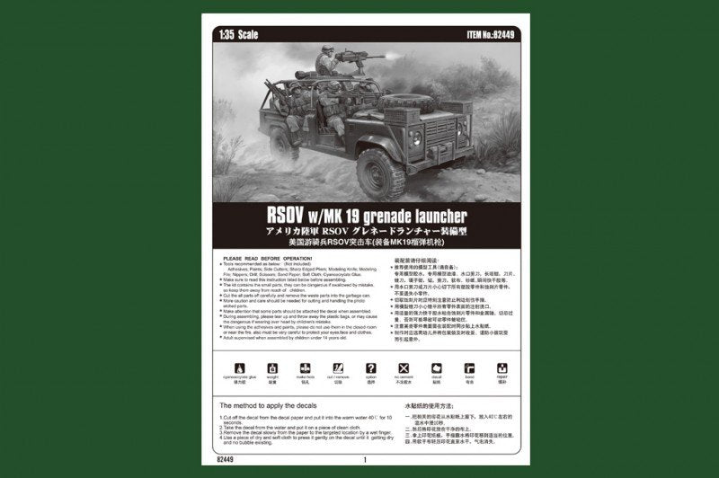 Hobby Boss 82449 RSOV w/MK 19 grenade launcher 1/35 – zdjęcie 3