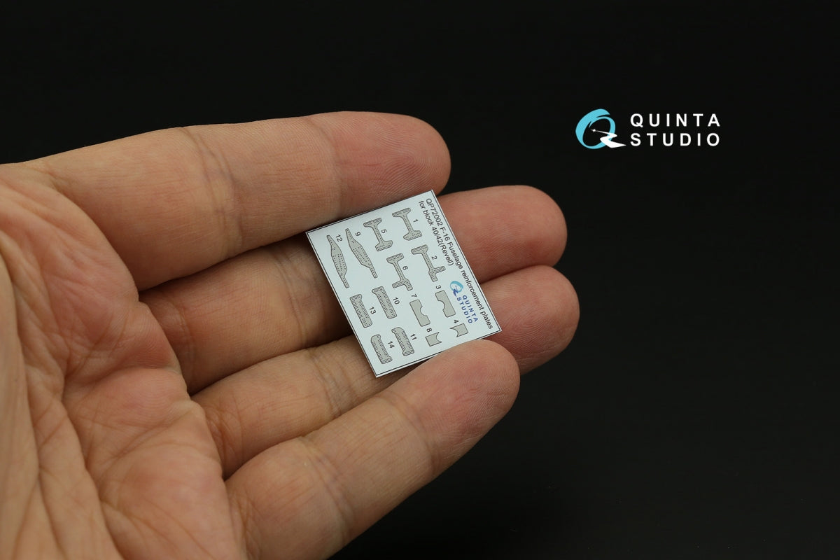 Quinta Studio QP72002 F-16 block 40/42 reinforcement plates (Revell) 1/72 – immagine 3