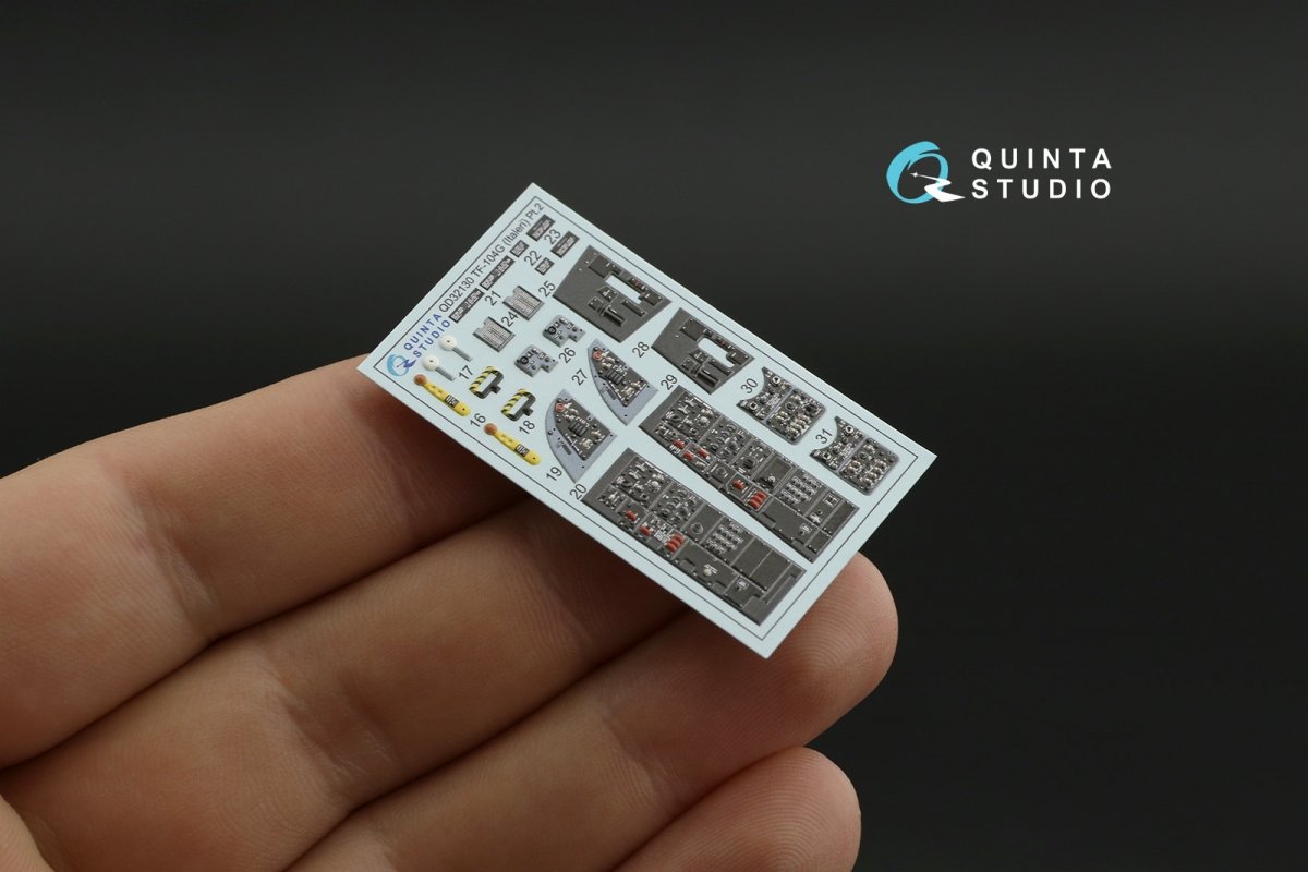 Quinta Studio QD32130 TF-104G 3D-Printed &amp;amp; coloured Interior on decal paper (Italeri) 1/32 – Bild 6