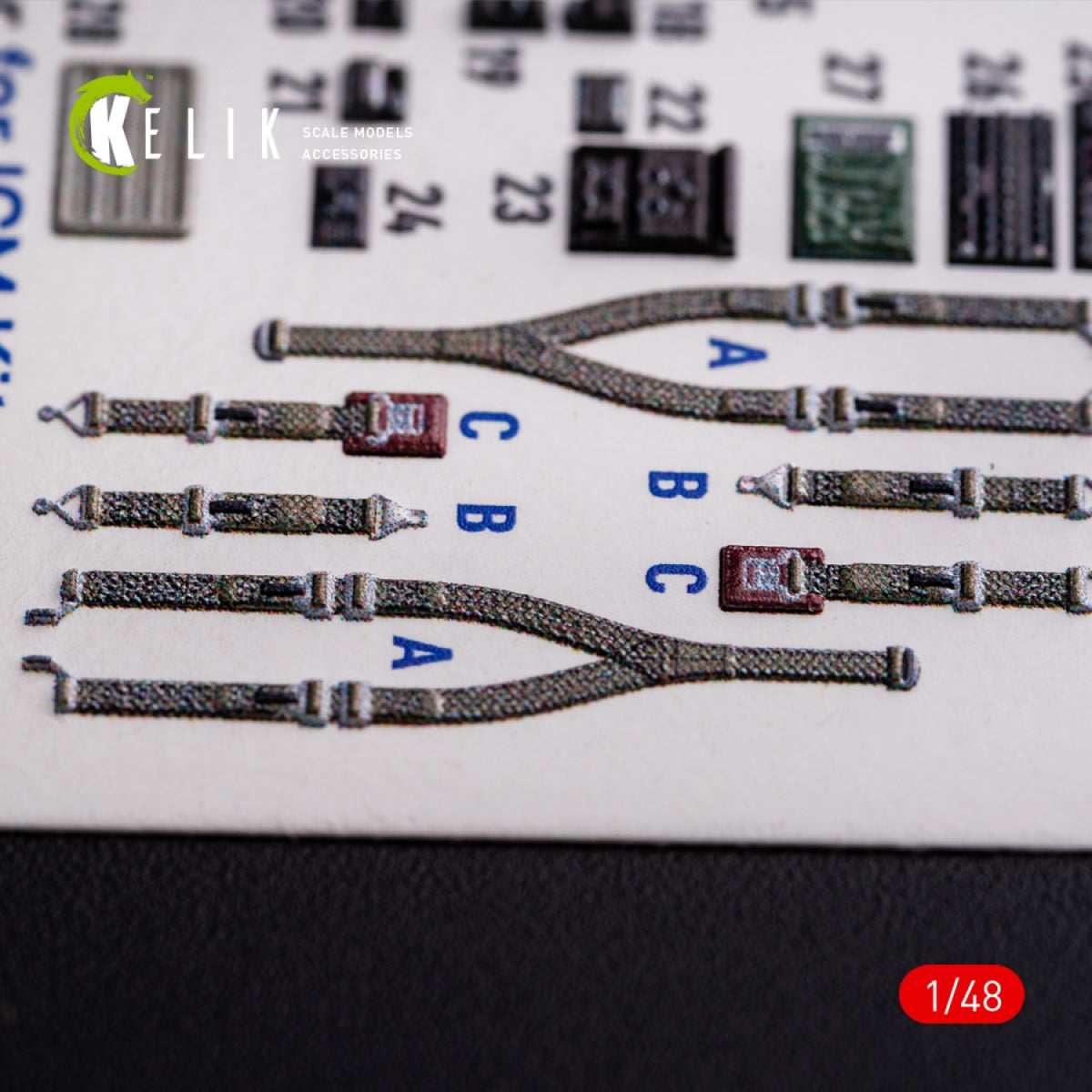 KELIK K48079 O-2A Skymaster interior 3D decals small version for ICM kit 1/48 – imagen 4