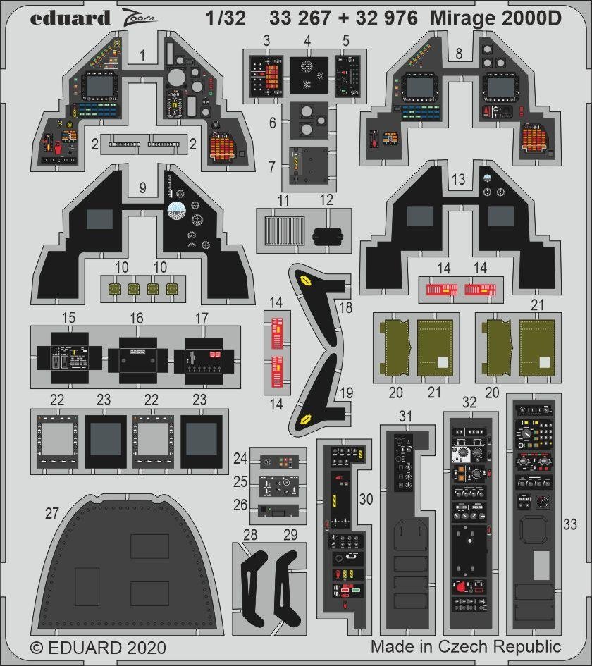 Eduard BIG33125 Mirage 2000D for KITTY HAWK 1/32 – immagine 2