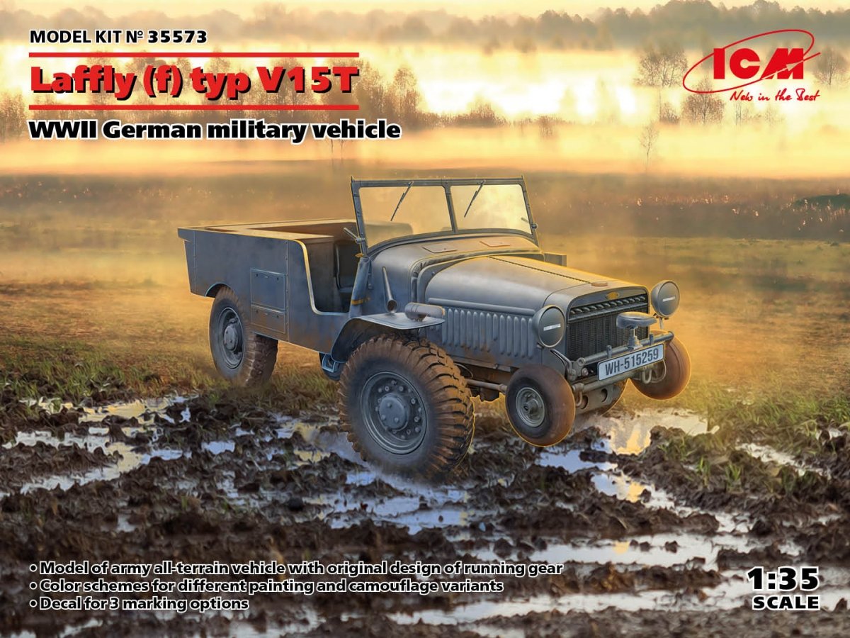 ICM 35573 Laffly (f) Type V15T WWII German military vehicle 1/35