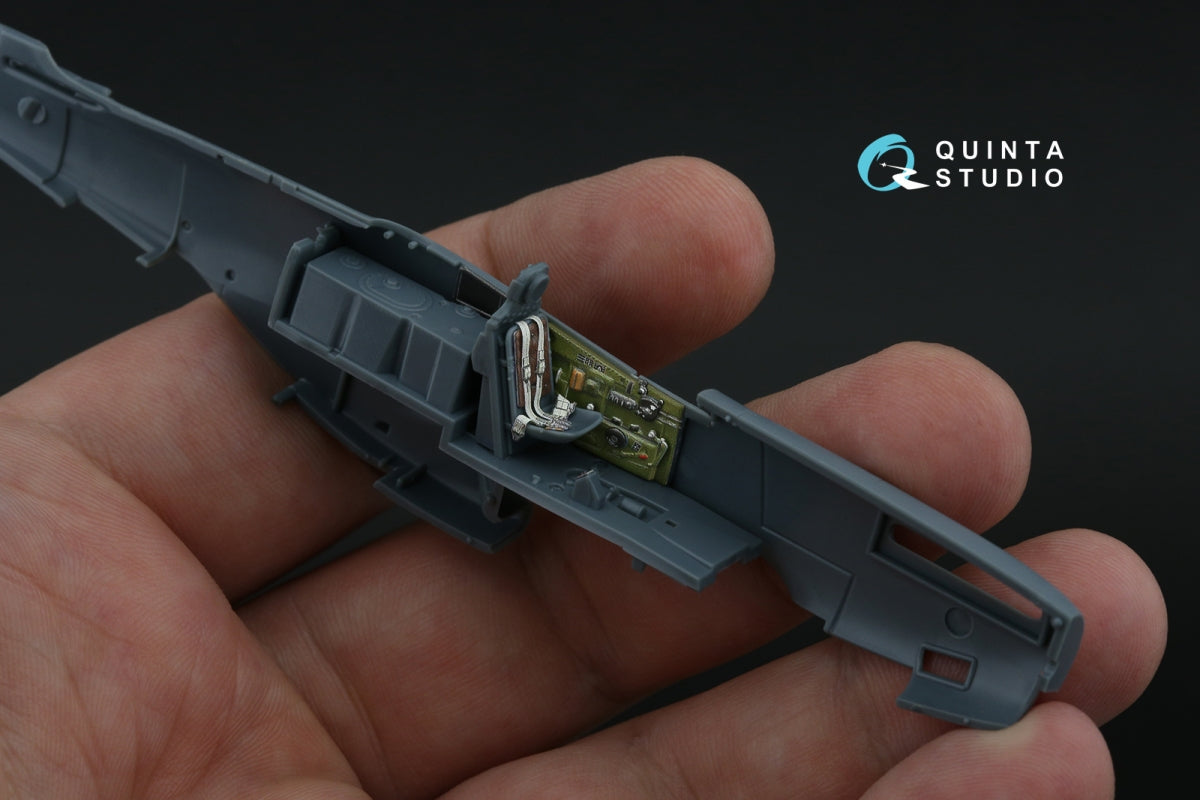 Intérieur imprimé en 3D et coloré sur papier décalcomanie Quinta Studio QD72182 P-51D Mustang Late (Eduard) 1/72  – image 12