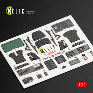 KELIK K48048 F-35B LIGHTNING II INTERIOR 3D DECALS FOR KITTY HAWK KIT 1/48 – immagine 2