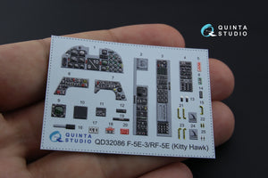 Quinta Studio QD32086 F-5E-3/RF-5E 3D-Printed coloured Interior on decal paper (for KittyHawk kit) 1/32 – immagine 3