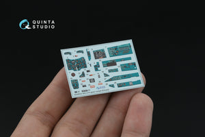 Quinta Studio QD+48552 MiG-21R (green cockpit panels) 3D-Printed &amp;amp; coloured Interior on decal paper (Eduard) (with 3D-printed resin parts) 1/48 – imagen 3