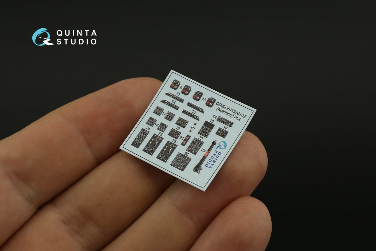 Quinta Studio QDS-35119 AH-1Z 3D-Printed coloured Interior on decal paper (Academy) (Small version) 1/35 – immagine 6