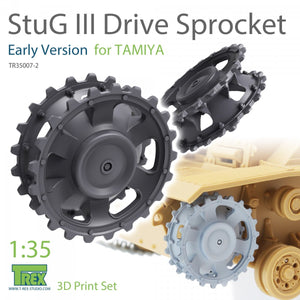 Kit de pignons T-Rex Studio TR35007-2 Stug III (version initiale) pour TAMIYA 1/35