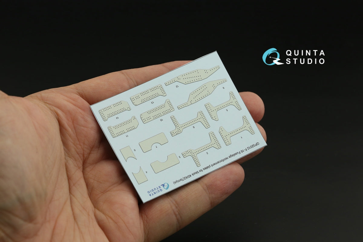 Quinta Studio QP32012 F-16 block 40/42 reinforcement plates (Tamiya) 1/32 – immagine 3