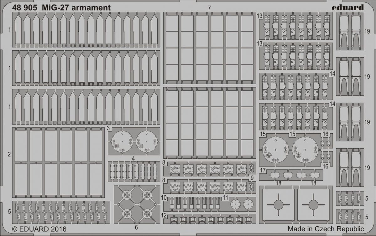 Eduard 48905 MiG-27 armament 1/48 TRUMPETER