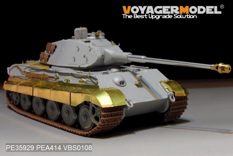 Maquette Voyager PE35929 Char King Tiger allemand de la Seconde Guerre mondiale (tourelle Porsche) pour HOBBYBOSS 84530 1/35  – image 4