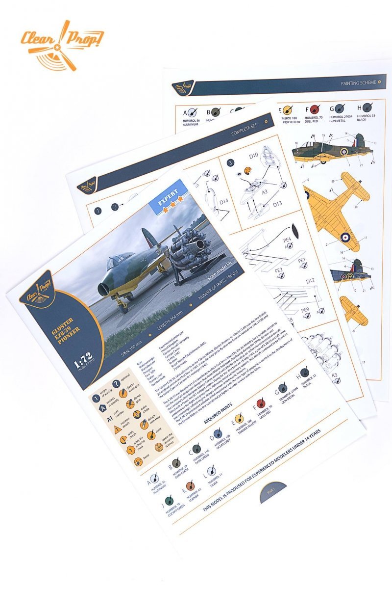 Clear Prop! CP72001 GLOSTER E28/39 PIONEER EXPERT KIT 1/72 – image 6