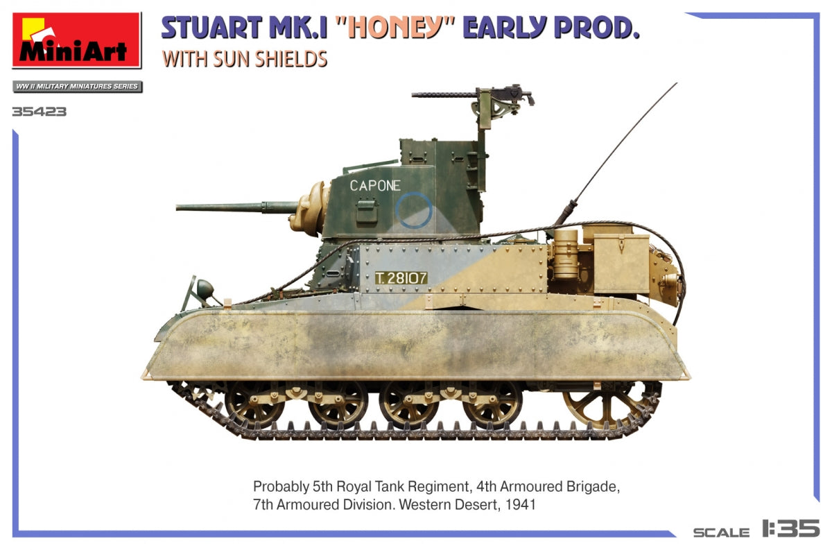 MiniArt 35423 Stuart Mk.I « Honey » Première production avec pare-soleil 1/35 – image 4