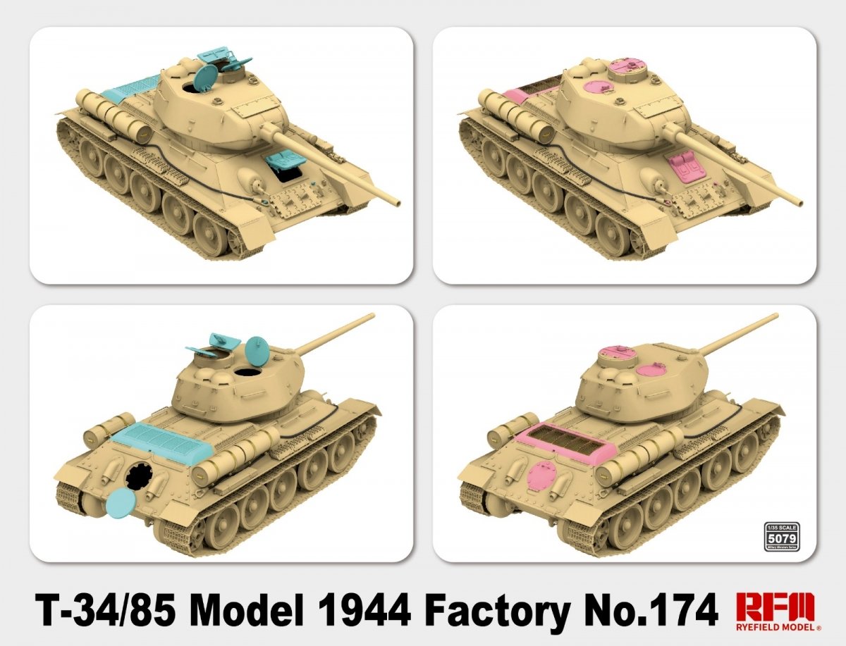 Rye Field Model 5079 T-34/85 Model 1944 Factory No.174 1/35 – Bild 2