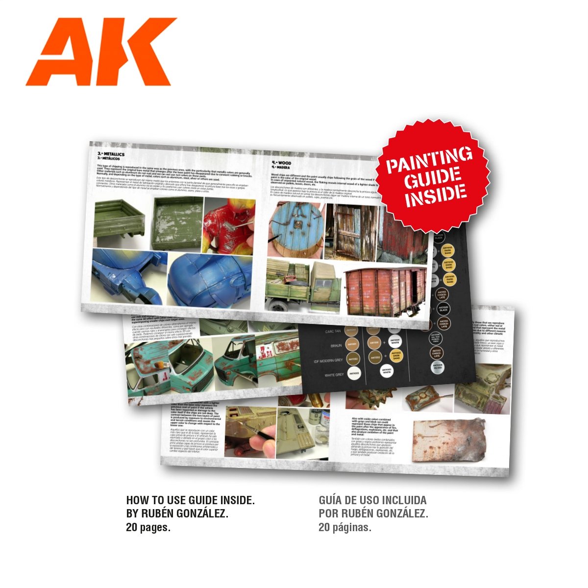 AK Interactive AK11767 SIGNATURE SET – TOTAL CHIPPING – KRISTOF PULINCKX PAINT SET 18x17 ml – immagine 5