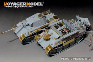 Maquette Voyager PE35979 Bergepanther Ausf.A allemand de la Seconde Guerre mondiale (type ancien, porte-outils Panther A) - Base pour TAKOM 2101 au 1/35 – image 17