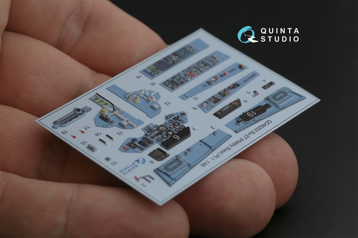Quinta Studio QD48203 Su-27 3D-Printed &amp;amp; coloured Interior on decal paper ( Hobby Boss ) 1/48 – imagen 9