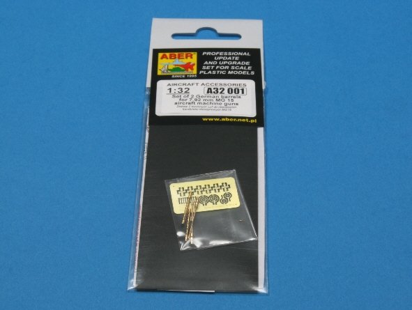 Aber A32001 Set of 2 barrels for German 7.92 mm MG 15 aircraft machine guns (1/32) – image 4