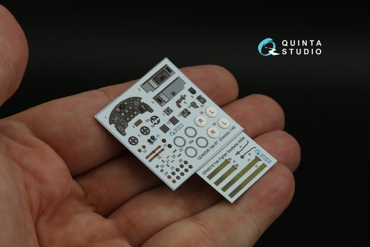 Quinta Studio QD48398 Yak-9T 3D-Printed &amp;amp; coloured Interior on decal paper (Zvezda) 1/48 – zdjęcie 5