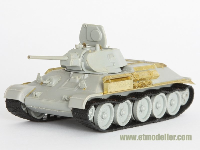 Maquette ET Model E72-005 T-34/76 soviétique Mod.1941 de la Seconde Guerre mondiale pour kit DRAGON au 1/72