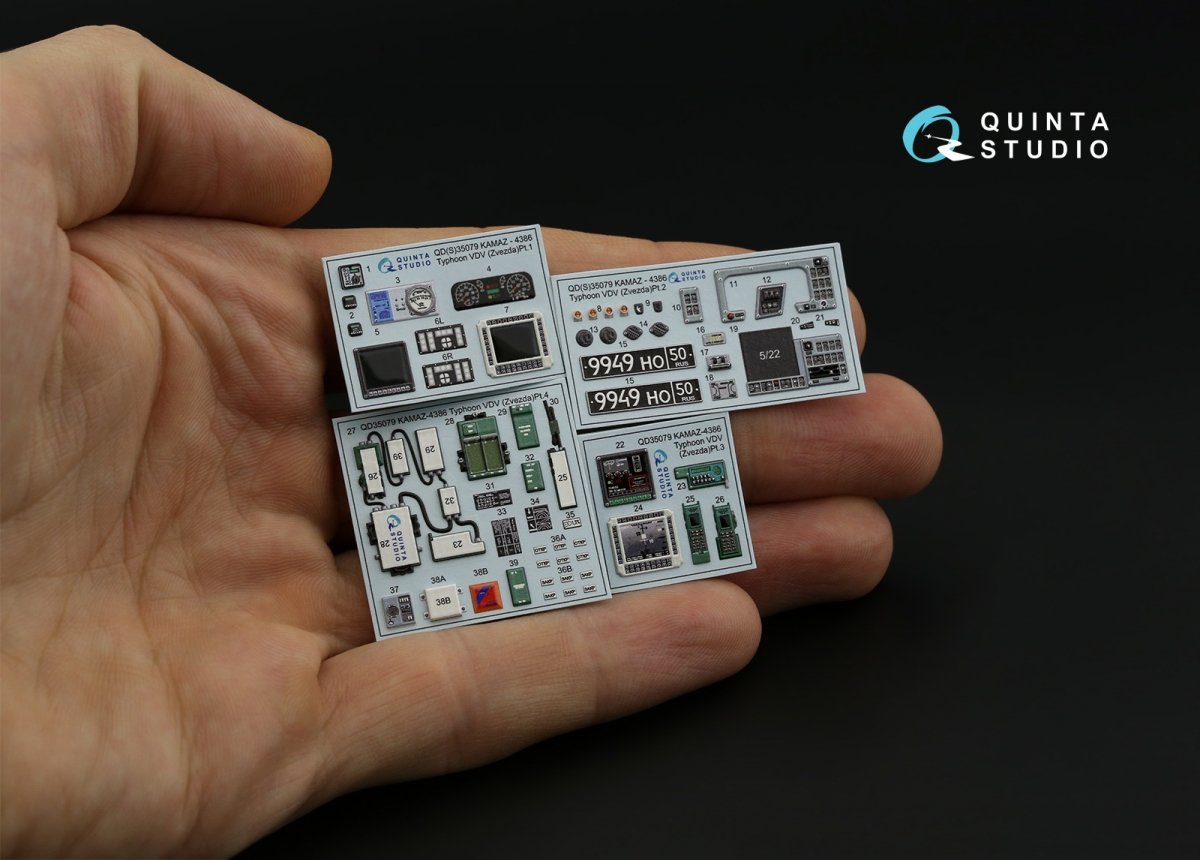 Quinta Studio QD35079 K-4386 Typhoon VDV 3D-Printed &amp;amp; coloured Interior on decal paper (Zvezda) 1/35 – immagine 10