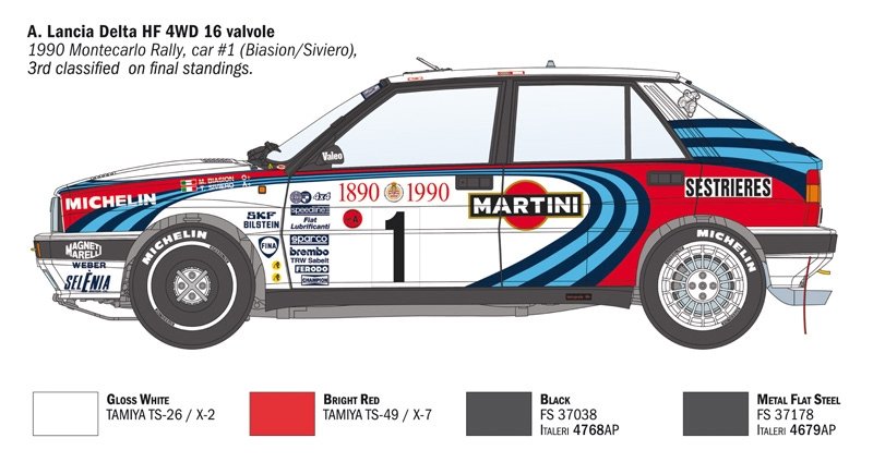 Italeri 4709 Lancia Delta HF integrale 16v 1/12 – immagine 3