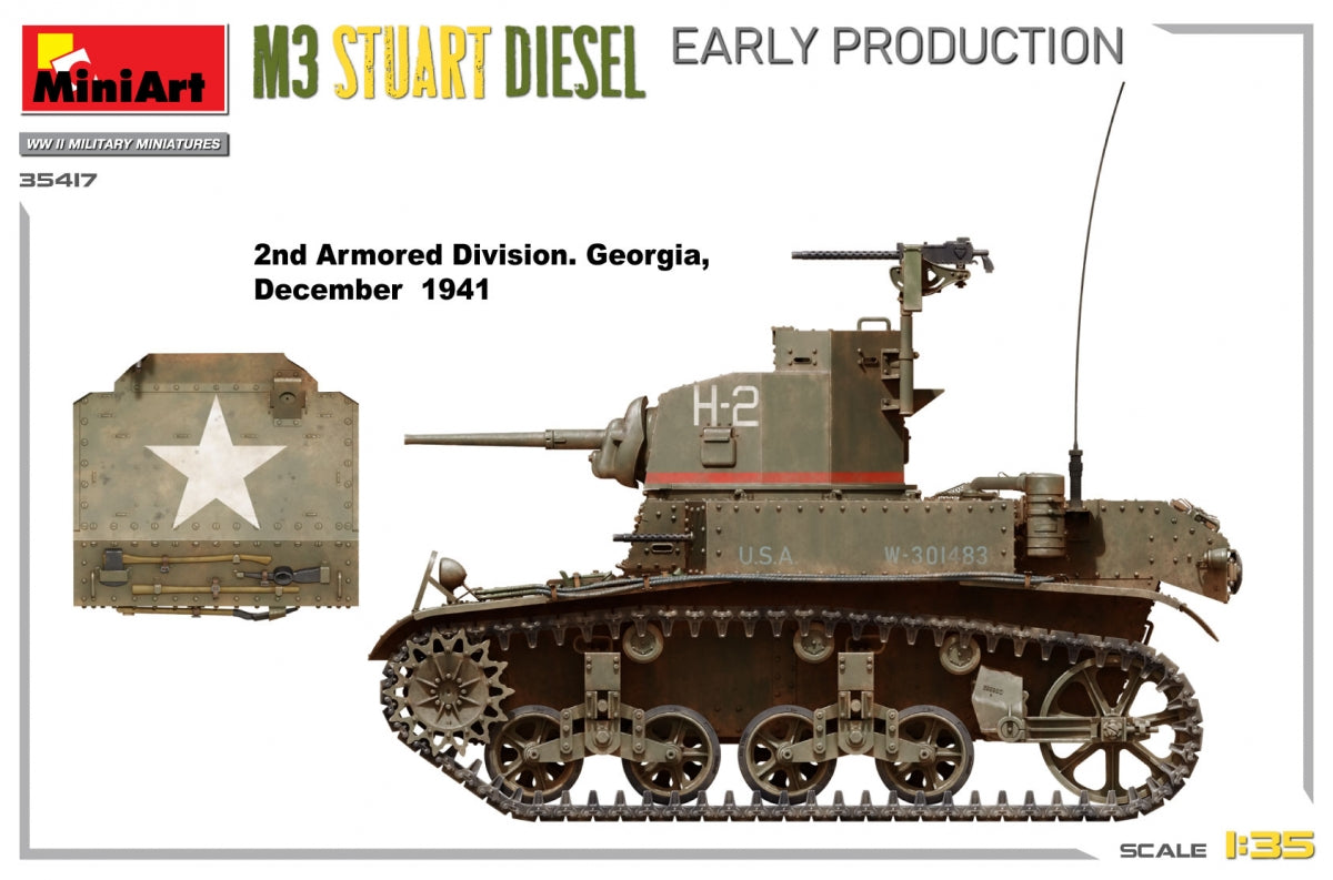 MiniArt 35417 M3 Stuart Diesel Première production 1/35 – image 3