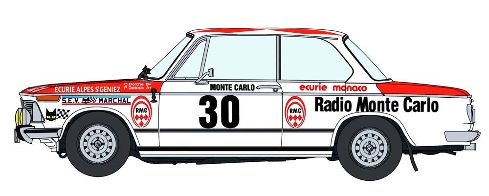 Hasegawa 20516 BMW 2002 tii “1975 Monte Carlo Rally” 1/24 – immagine 4